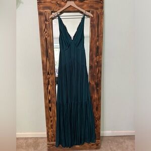 Emerald Green Floor Length Free People Dress